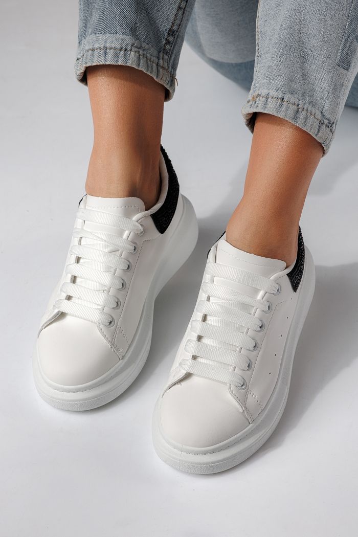 Női fehér sportcipő ekológikus bőrből Raya #24236