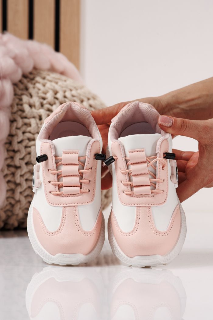 Gyerekcipők rózsaszín öko bőrből készült Ana #24382