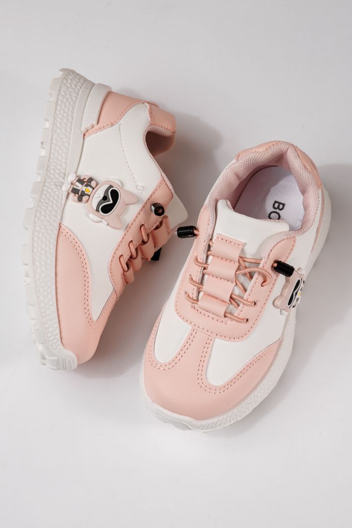 Gyerekcipők rózsaszín öko bőrből készült Ana #24382