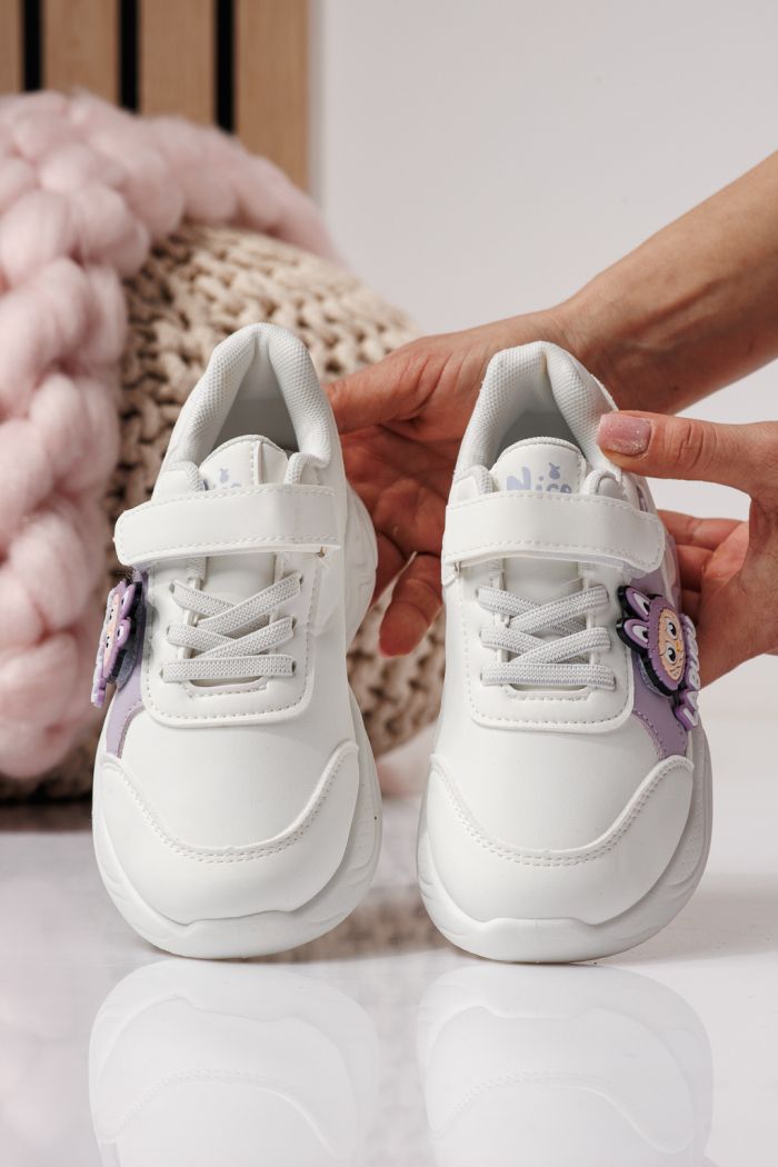 Gyerekcipők fehér öko bőrből készült Bubu #24371