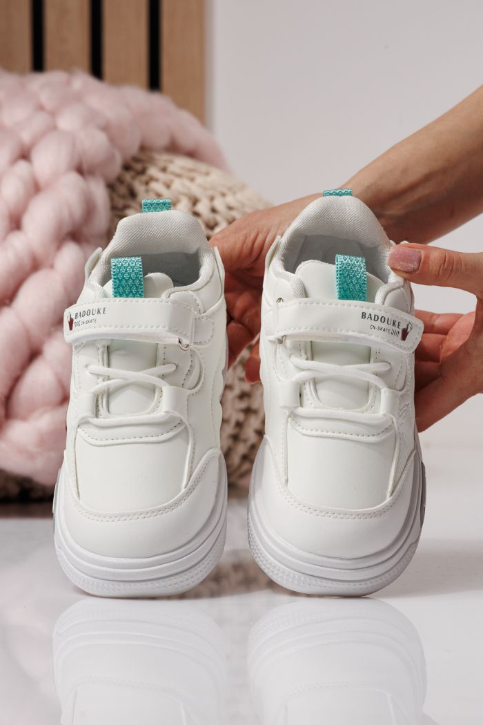 Gyerekcipők fehér öko bőrből készült Iris #24344