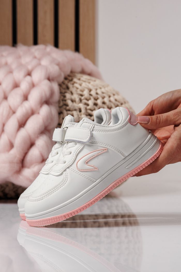 Gyerekcipők fehér öko bőrből készült Ema  #24330