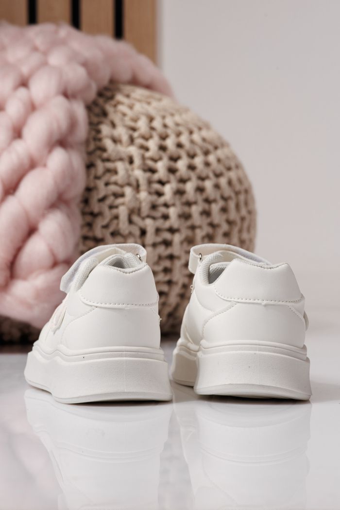 Gyerekcipők fehér öko bőrből készült Isabella #24364