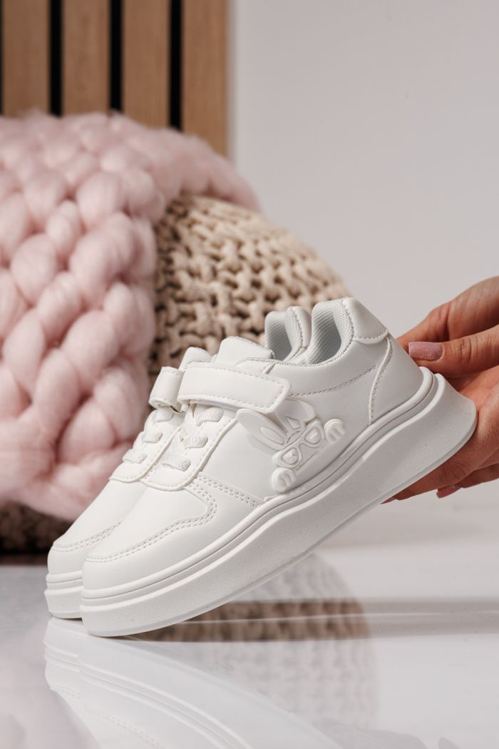 Gyerekcipők fehér öko bőrből készült Zaria #24379