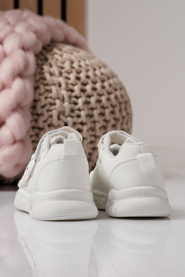 Gyerekcipők fehér öko bőrből készült Bubu #24375