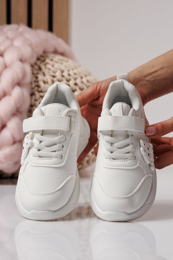 Gyerekcipők fehér öko bőrből készült Bubu #24375