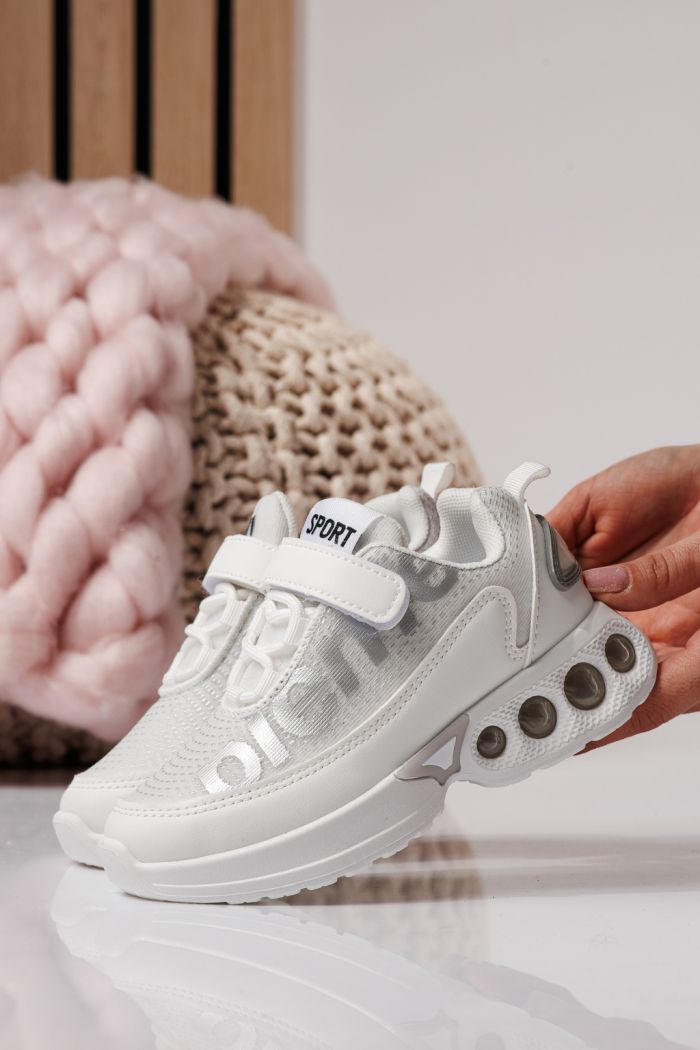 Gyerekcipők fehér textil anyagból készült Freya #24348