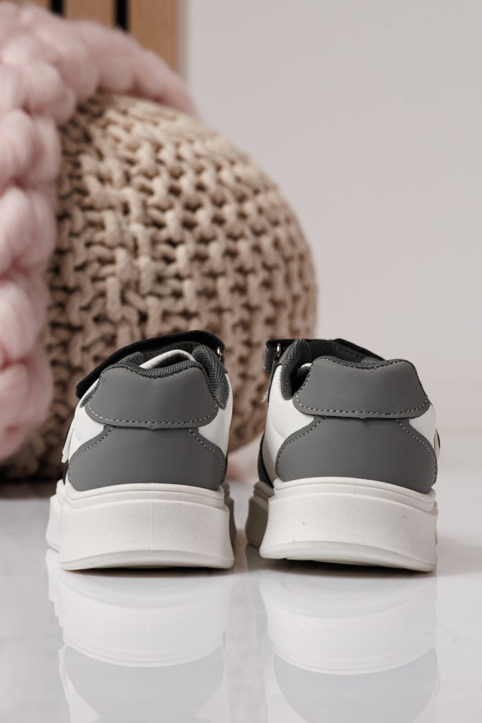 Gyerekcipők szürke öko bőrből készült Isabella #24363