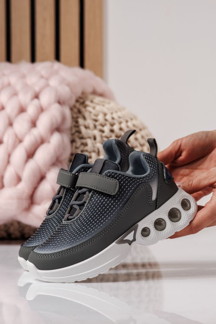 Gyerekcipők szürke textil anyagból készült Victoria #24356