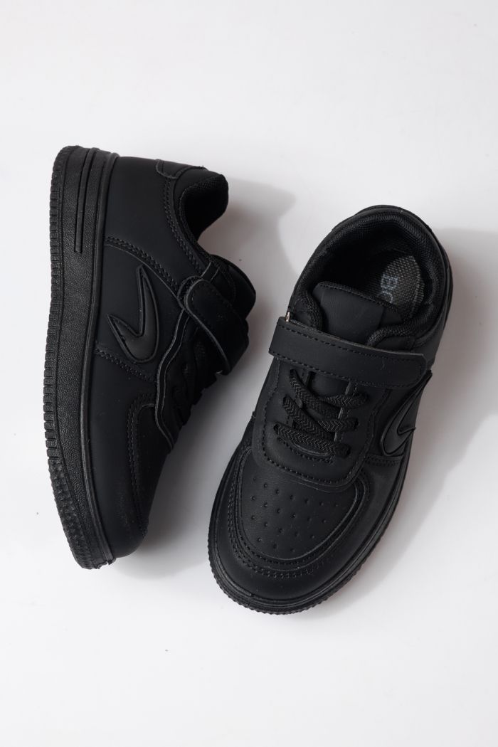 Gyerekcipők fekete öko bőrből készült Ema  #24325