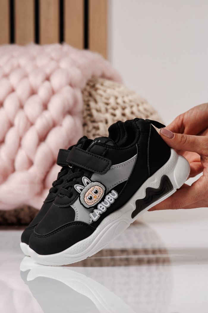 Gyerekcipők fekete öko bőrből készült Bubu #24374