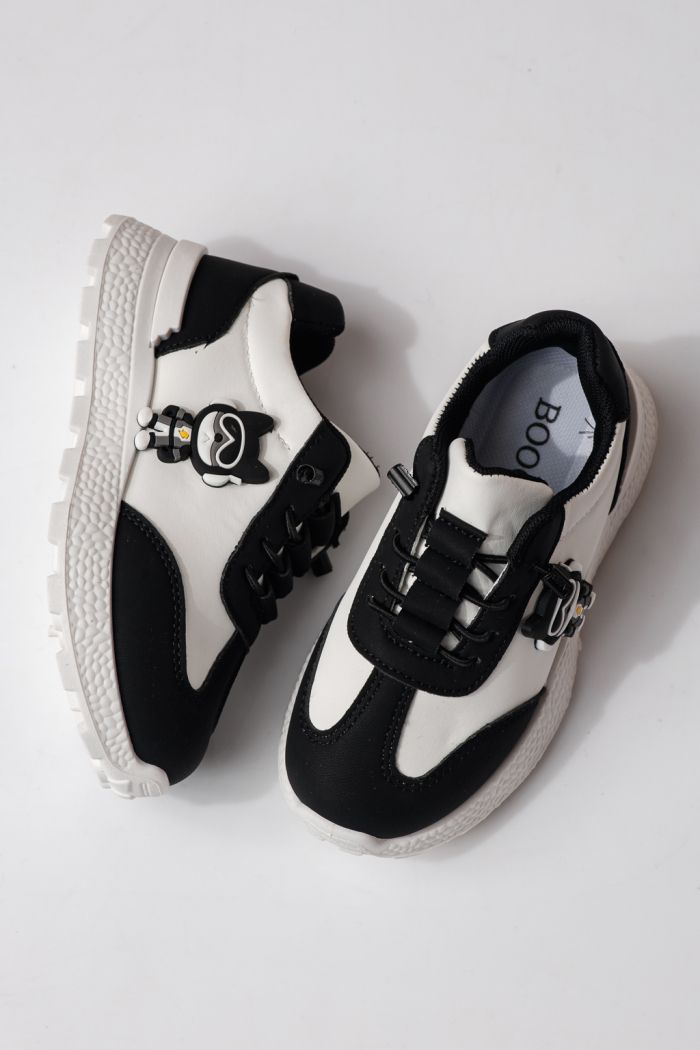 Gyerekcipők fekete öko bőrből készült Ana #24385