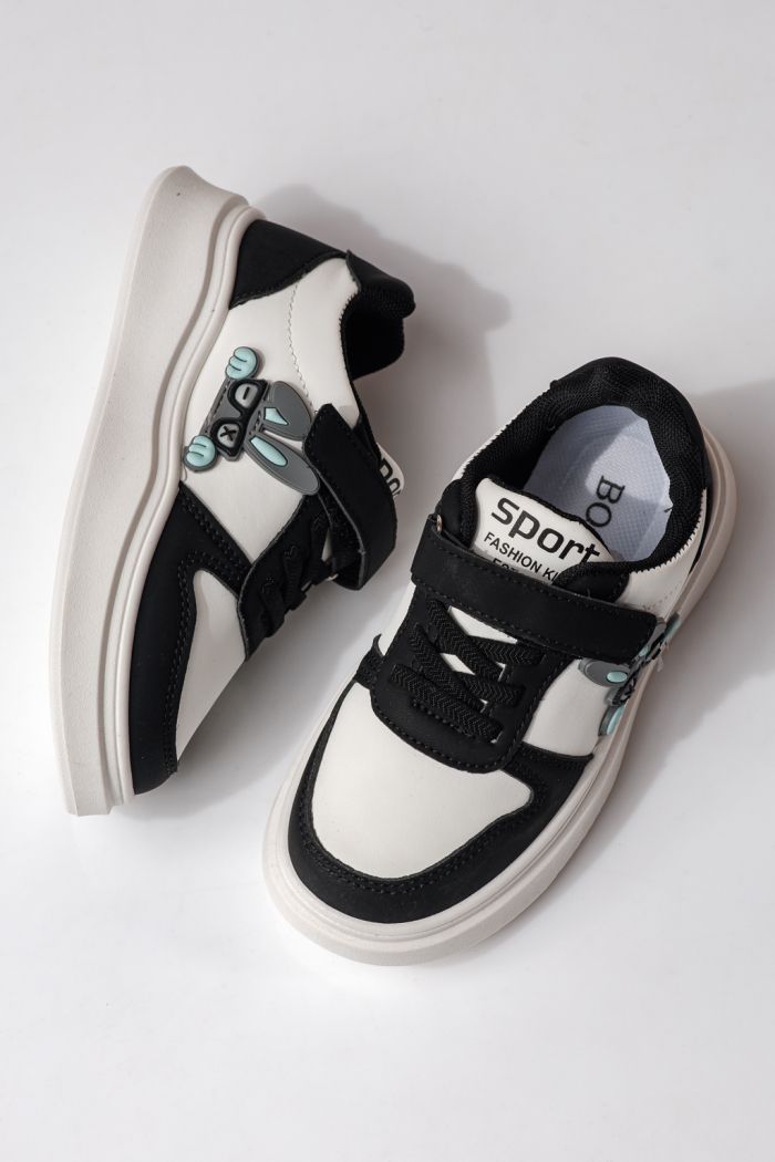 Gyerekcipők fekete öko bőrből készült Zaria #24380