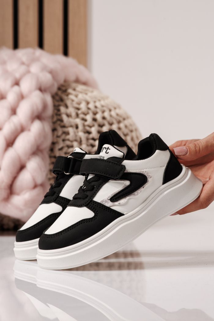 Gyerekcipők fekete öko bőrből készült Isabella #24359