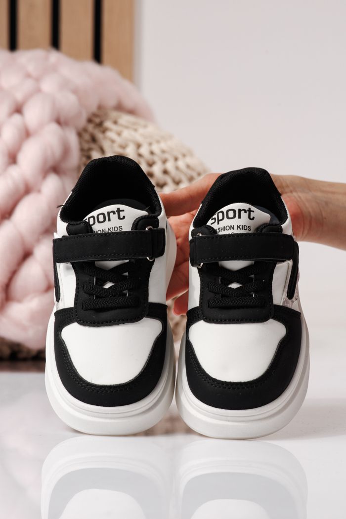 Gyerekcipők fekete öko bőrből készült Isabella #24359