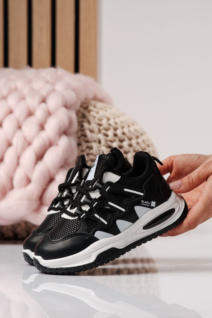 Gyerekcipők fekete öko bőrből készült Calista #24367