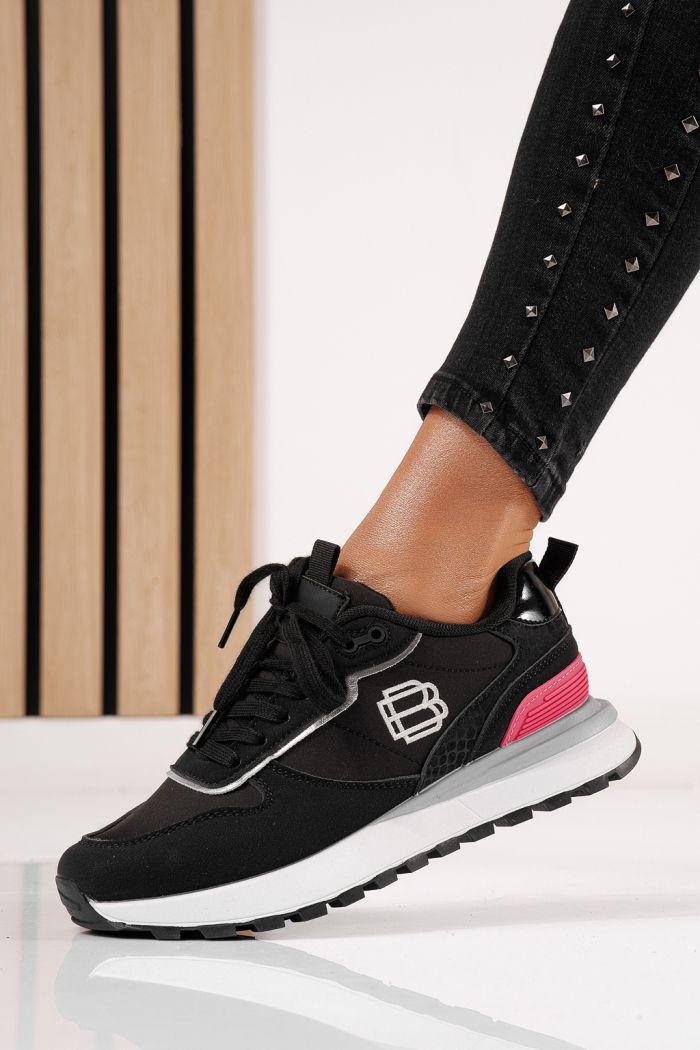 Női sportcipők fekete textil anyagból készült Ava #24321