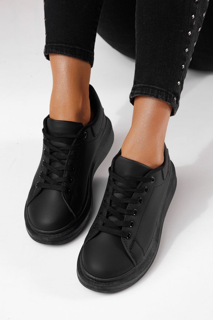 Női sportcipők fekete öko bőrből készült Sofia #24323