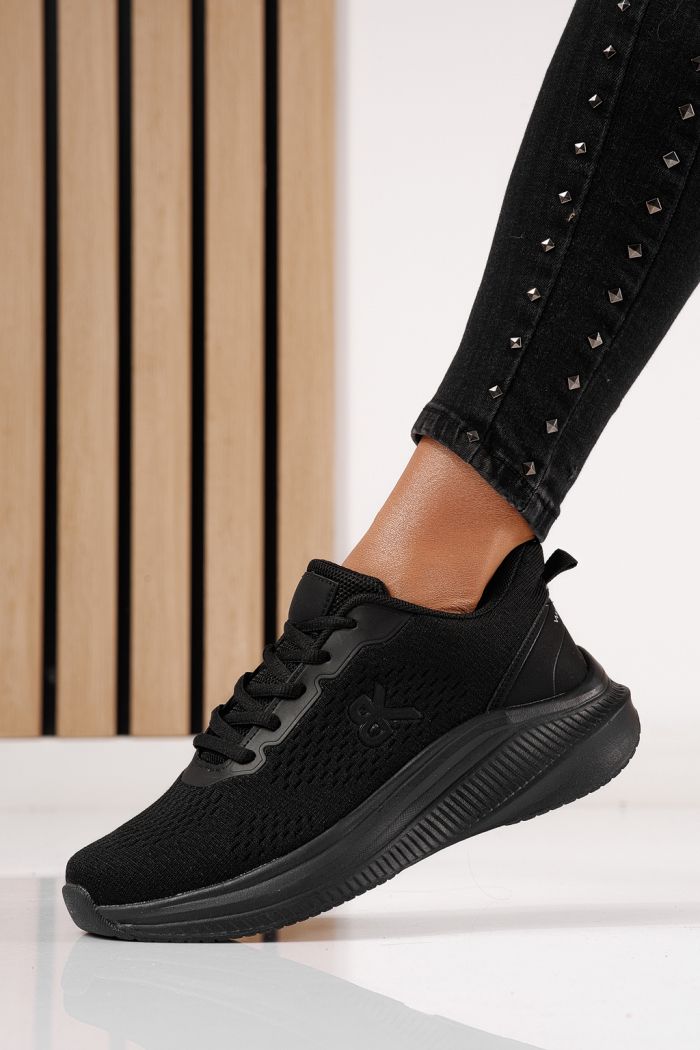 Női sportcipők fekete textil anyagból készült Anaiss #24389