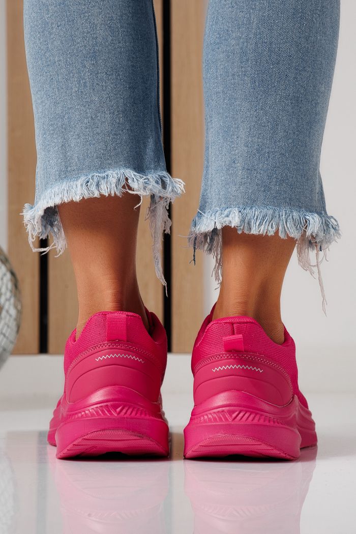 Női sportcipők rózsaszín textil anyagból készült Anaiss #24388