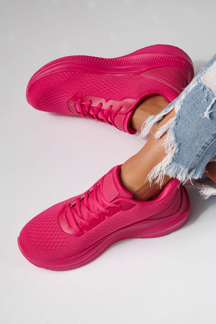 Női sportcipők rózsaszín textil anyagból készült Anaiss #24388