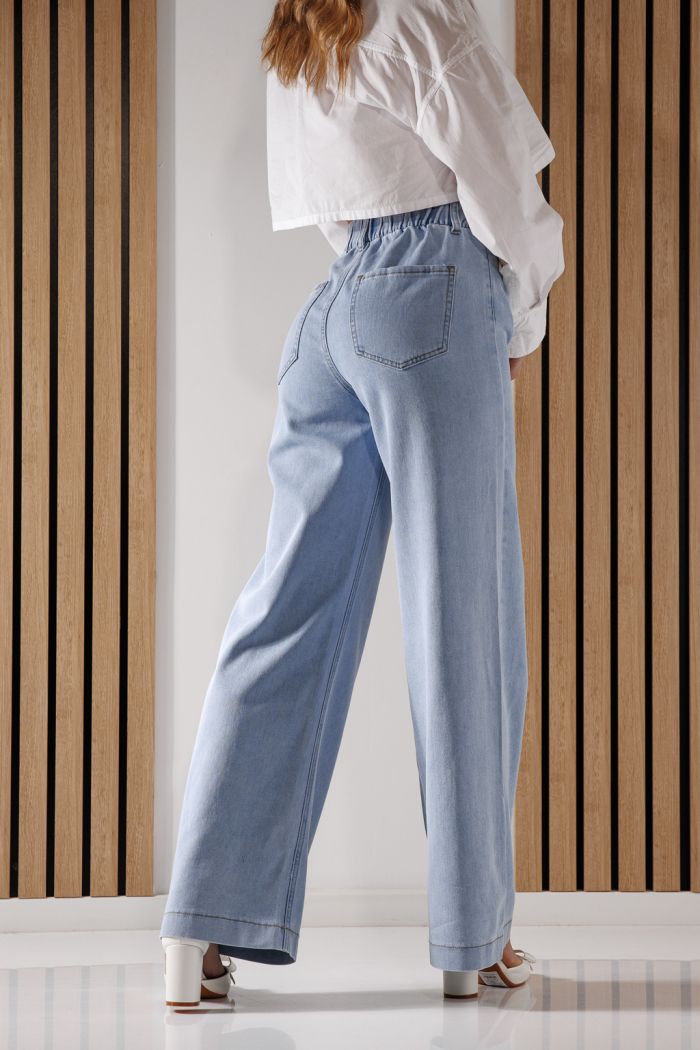 Női Wide Leg Fit farmernadrág Anne kék #A1367