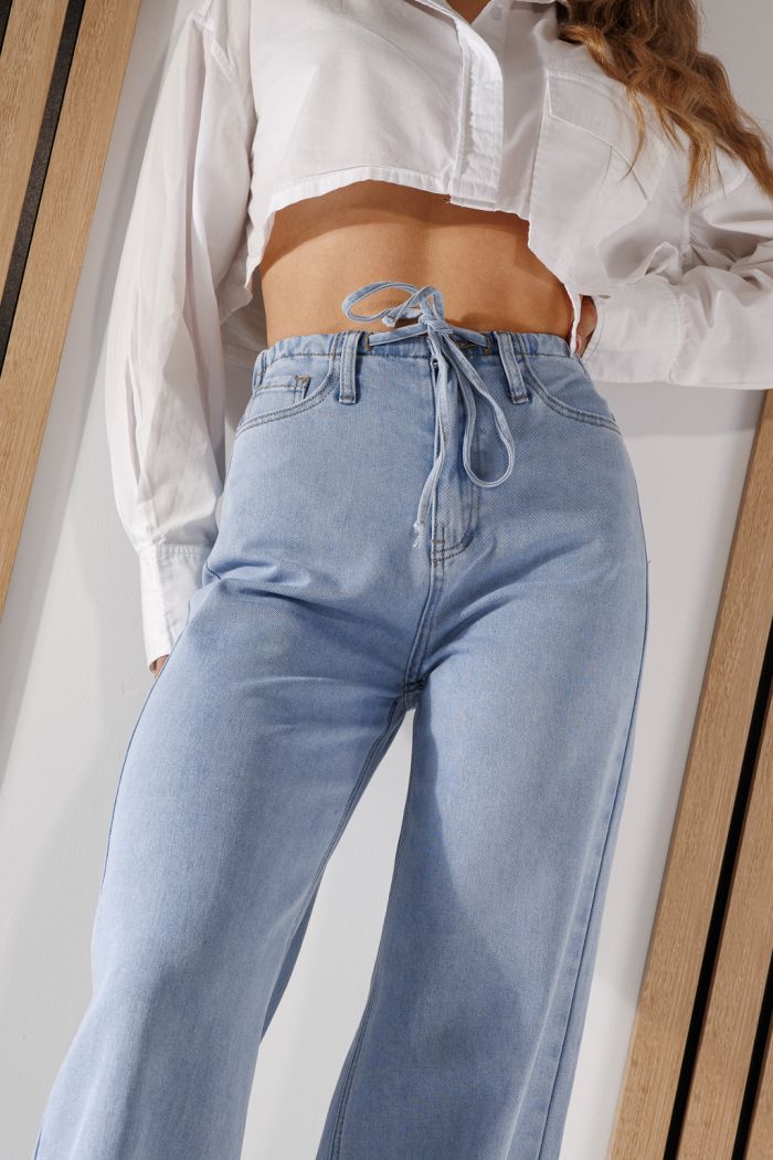 Női Wide Leg Fit farmernadrág Anne kék #A1367