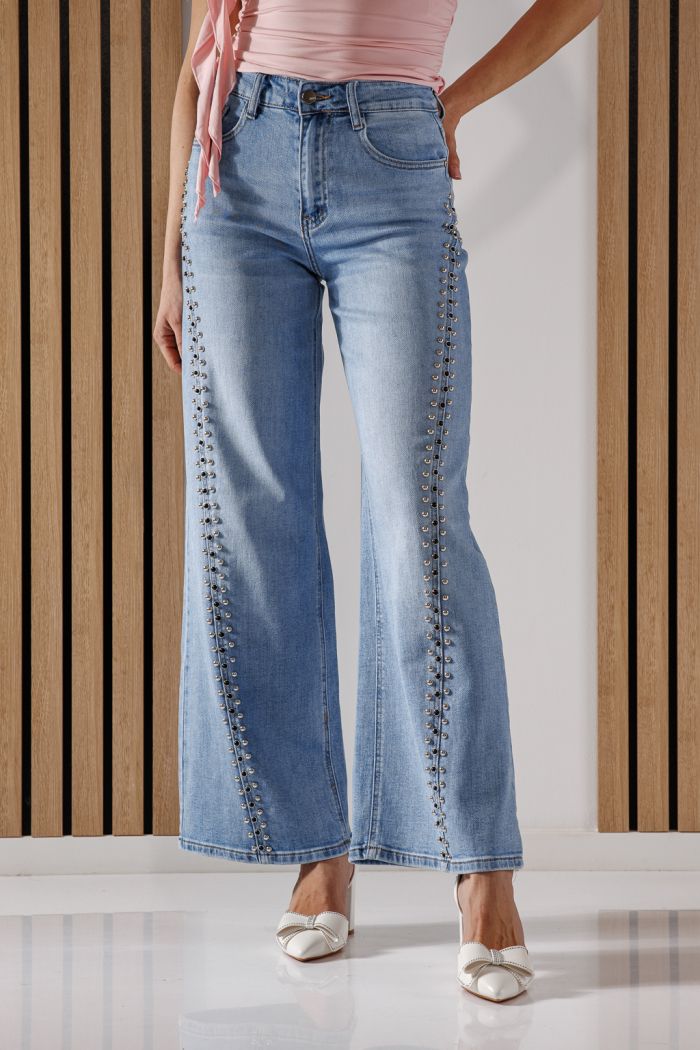 Női Wide Leg farmernadrág Kate kék #A1351