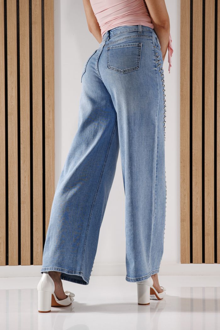 Női Wide Leg farmernadrág Kate kék #A1351