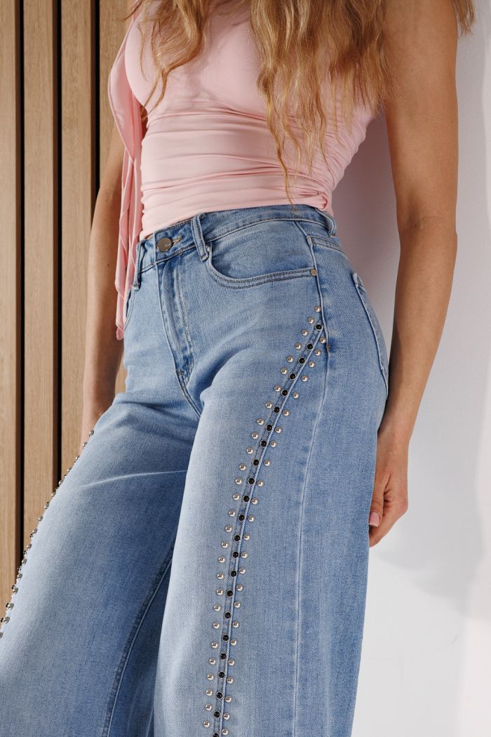 Női Wide Leg farmernadrág Kate kék #A1351