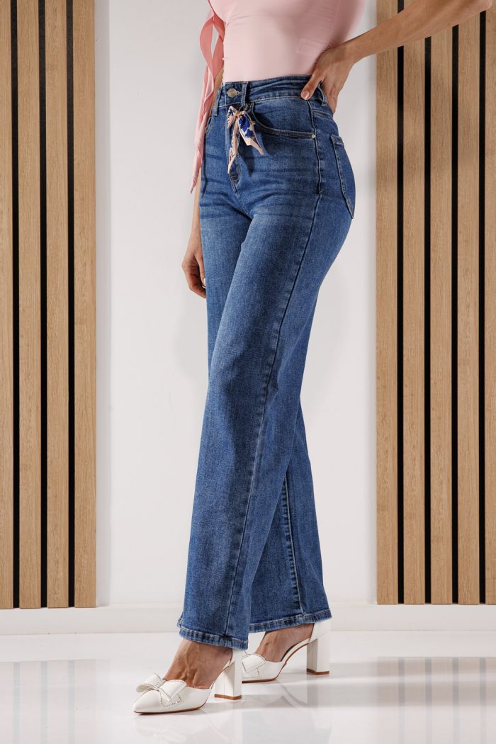 Női Wide Leg farmernadrág Aldina kék #A1343