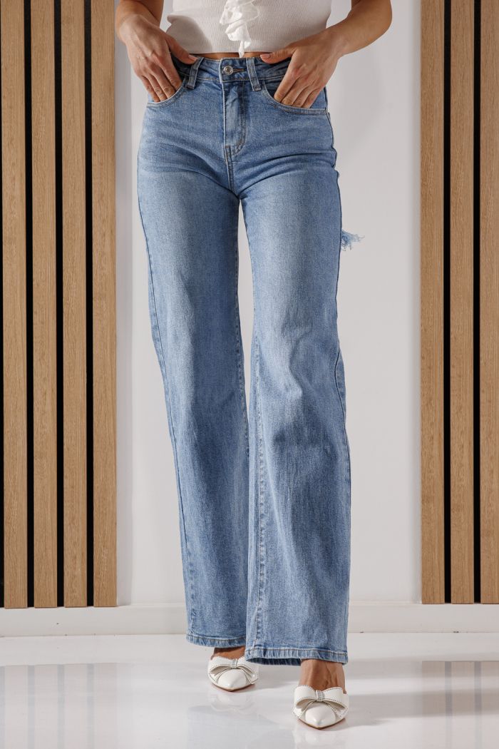 Női Wide Leg farmernadrág Maria kék #A1350