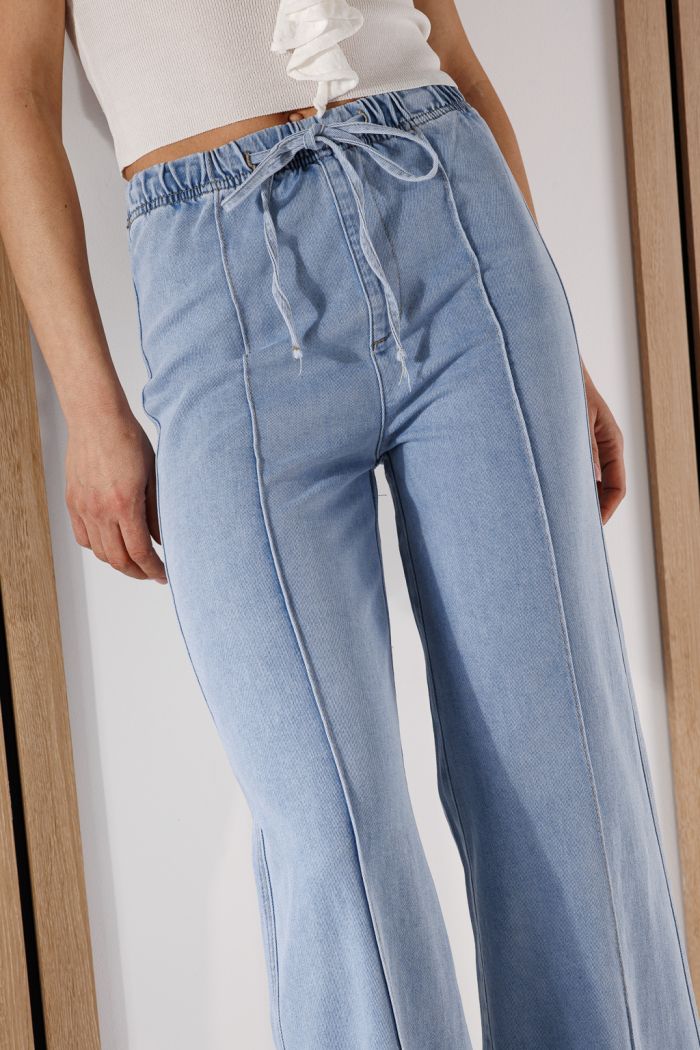 Női trapéz farmernadrág Arya kék #A1368