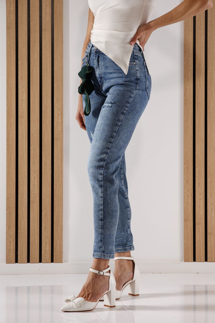 Női Baggy Fit farmernadrág Andreea kék #A1353