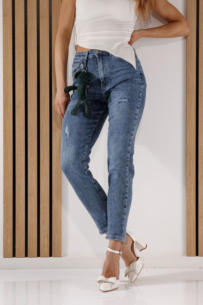 Női Baggy Fit farmernadrág Andreea kék #A1353