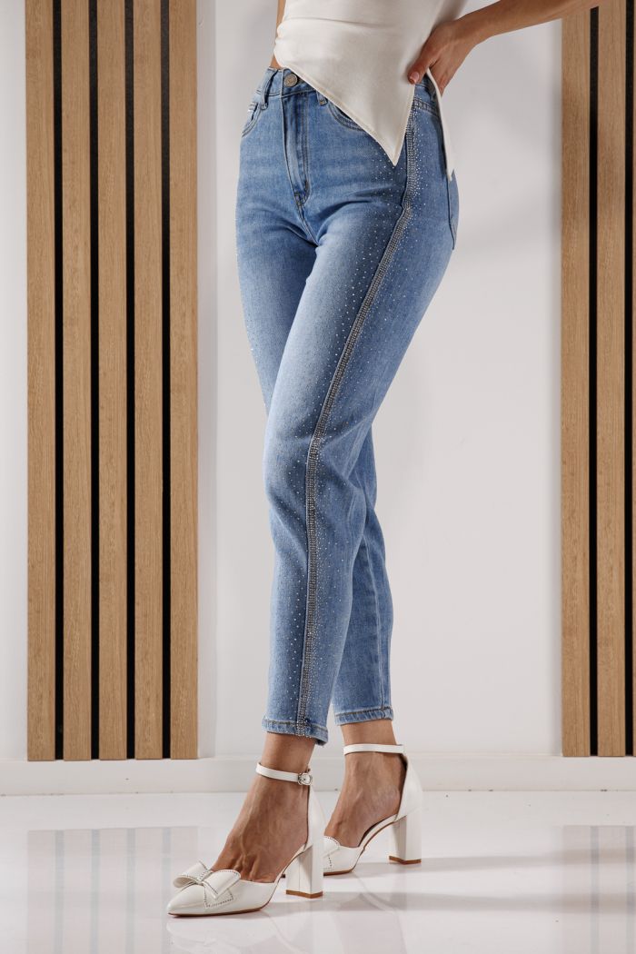 Női Baggy Fit farmernadrág Tina kék #A1365