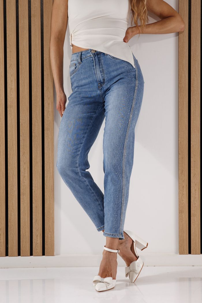 Női Baggy Fit farmernadrág Tina kék #A1365