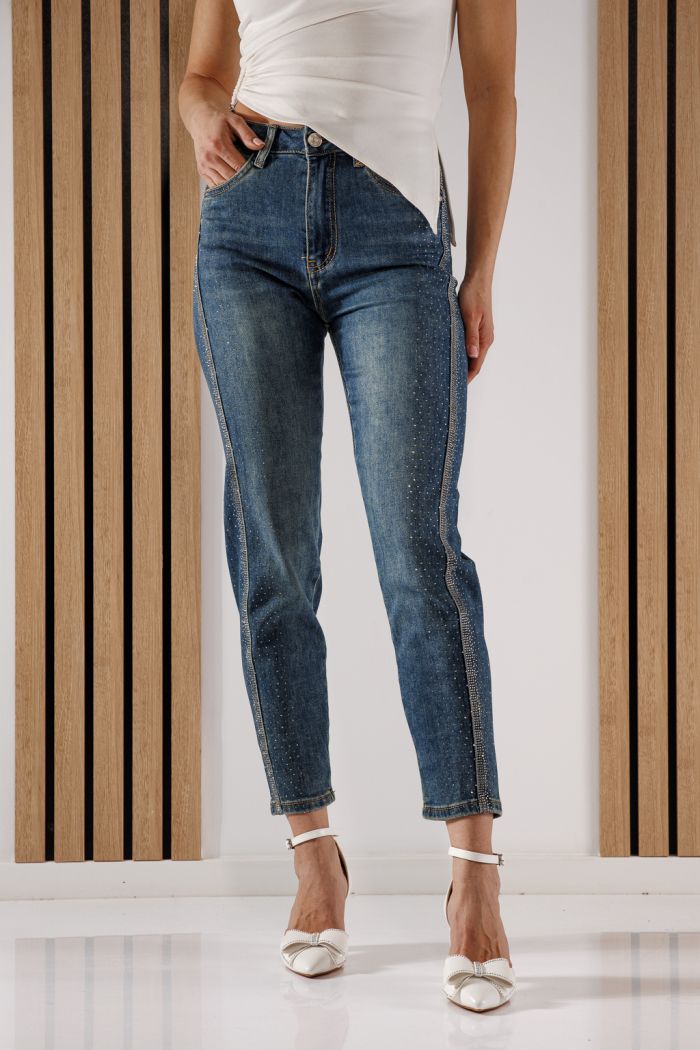 Női Baggy Fit farmernadrág Tina kék #A1364