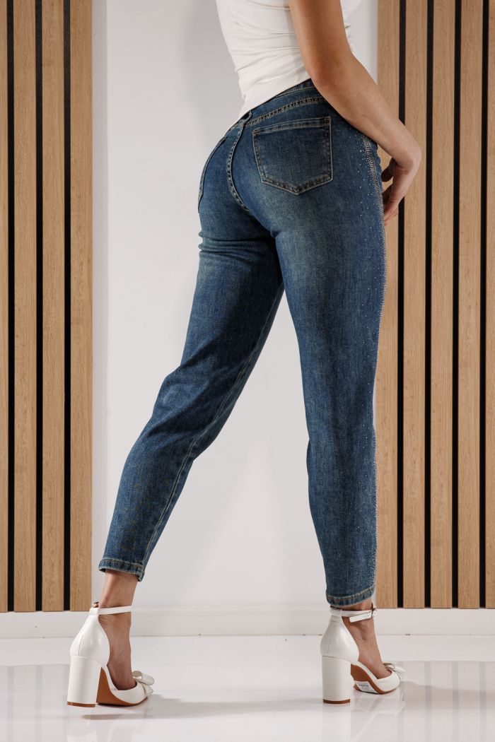 Női Baggy Fit farmernadrág Tina kék #A1364