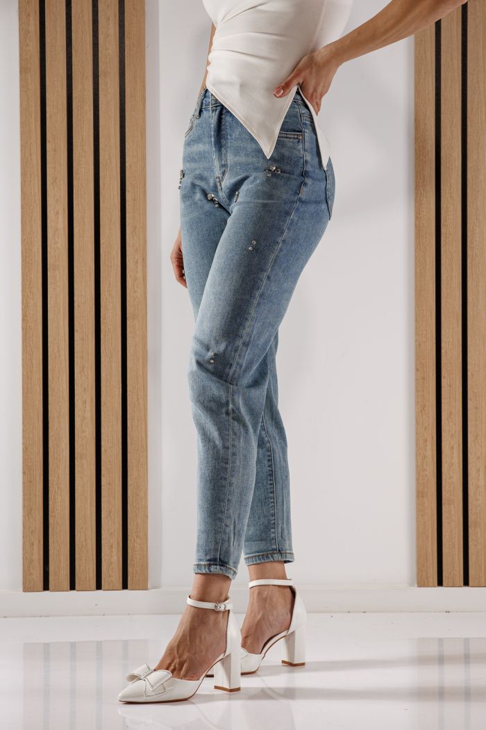 Női Baggy Fit farmernadrág Azaleea kék #A1358