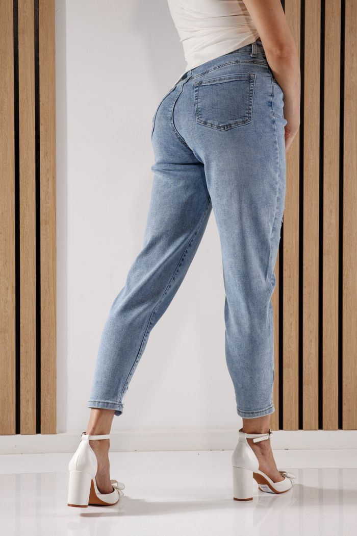 Női Baggy Fit farmernadrág Allana kék #A1366