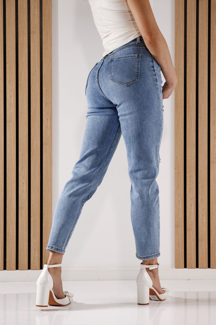 Női Baggy Fit farmernadrág Azaleea kék #A1357