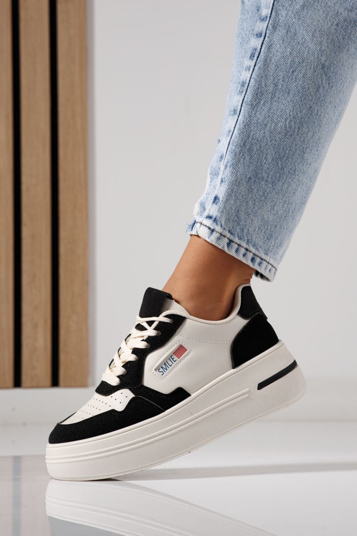 Női sportcipők fekete öko bőrből készült Sofia #24392