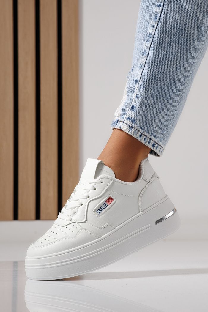 Női sportcipők fehér öko bőrből készült Sofia #24390