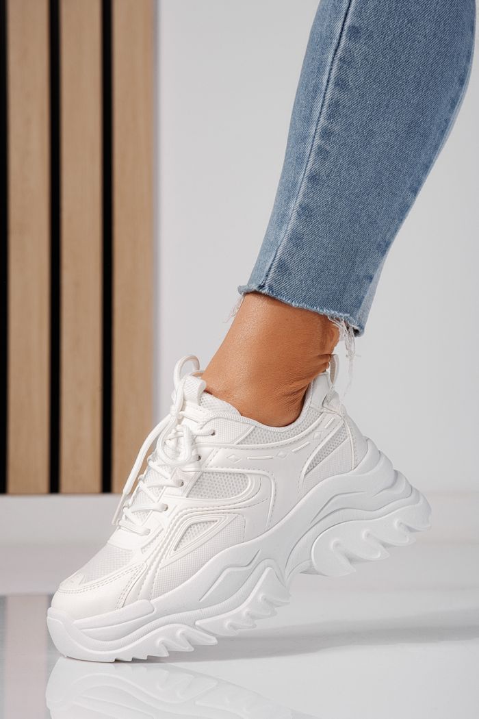 Edith Női Sportcipő Fehér Textil Anyagból #24452