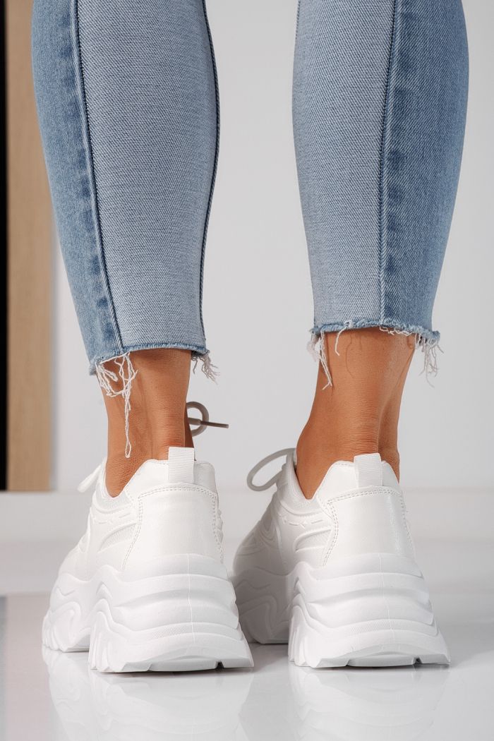 Edith Női Sportcipő Fehér Textil Anyagból #24452