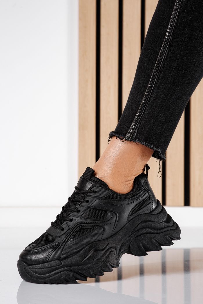 Edith Női Sportcipő Fekete Textil Anyagból #24453