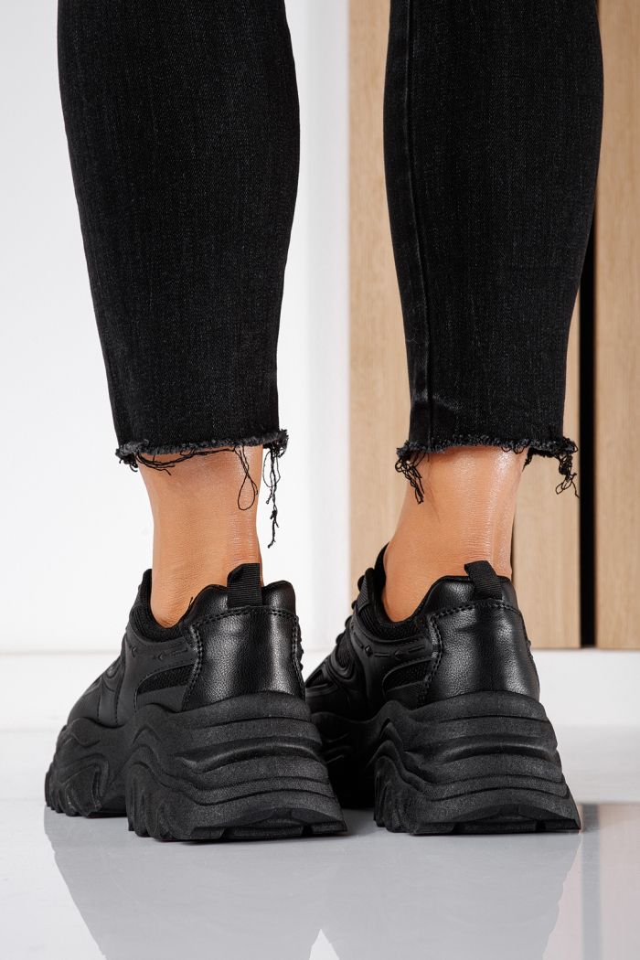 Edith Női Sportcipő Fekete Textil Anyagból #24453