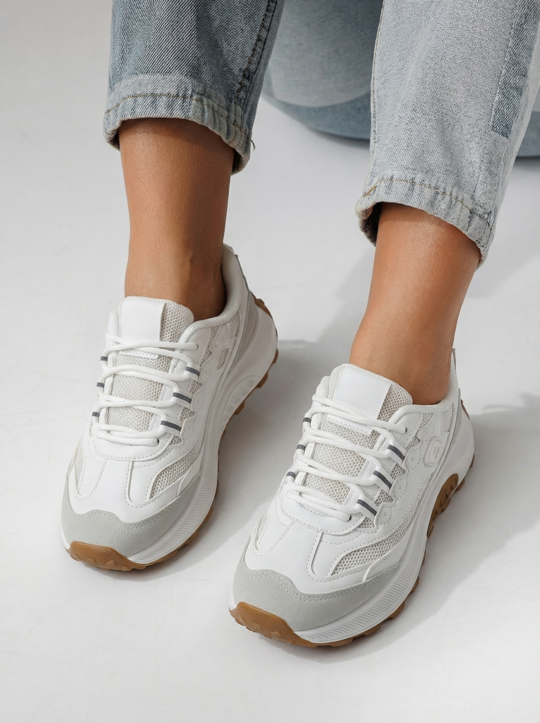 Női sportcipők fehéri textil anyagból készült Agatha #24414