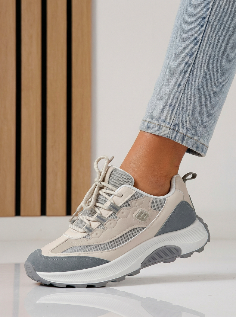 Női sportcipők szürke textil anyagból készült Agatha #24413
